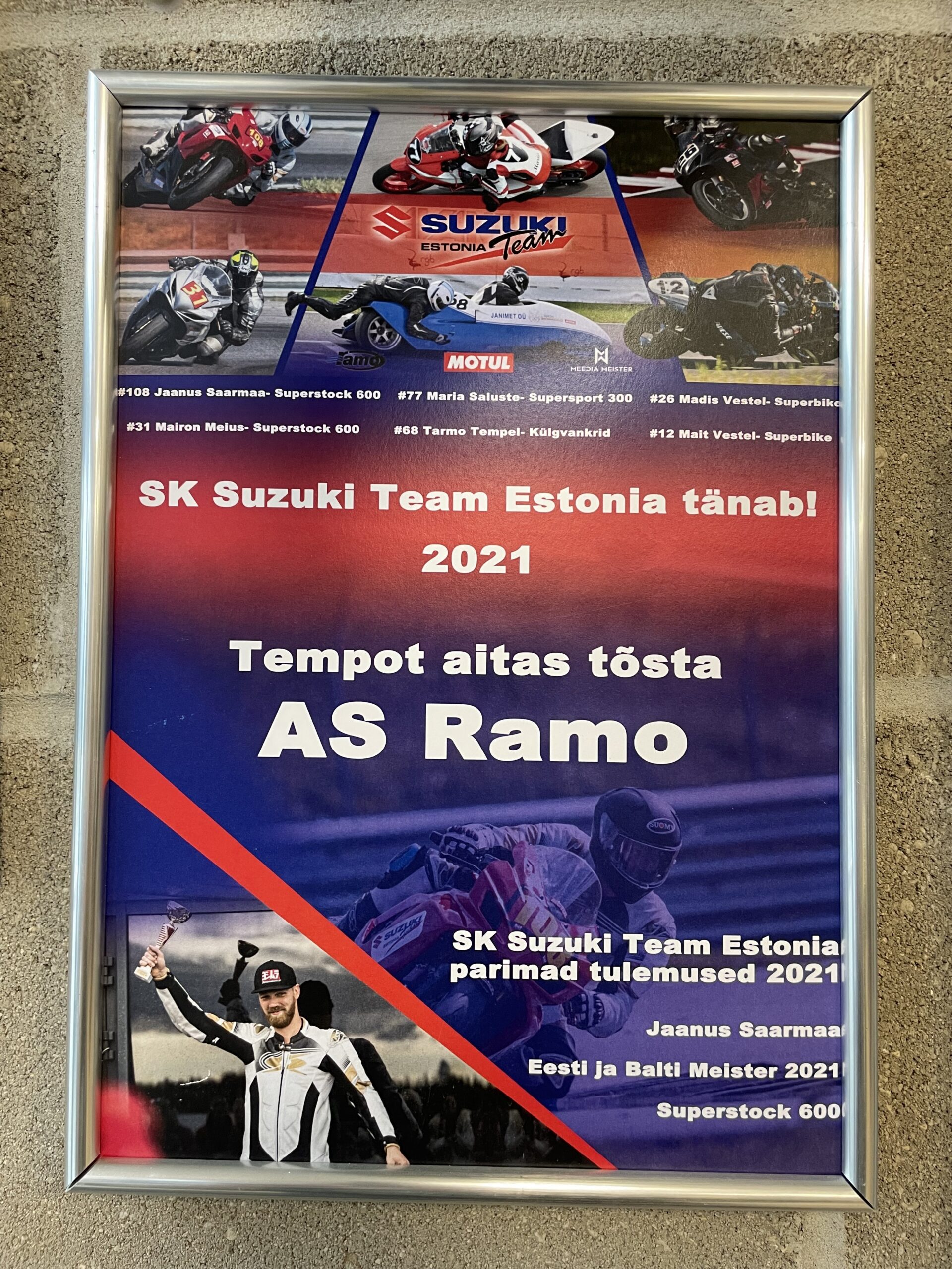 Ramo toetab motosportlasi